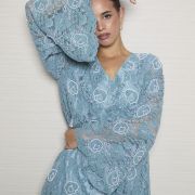 Royal pearl lace kaftan